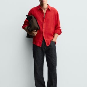 100% LINEN REGULAR FIT SHIRT
