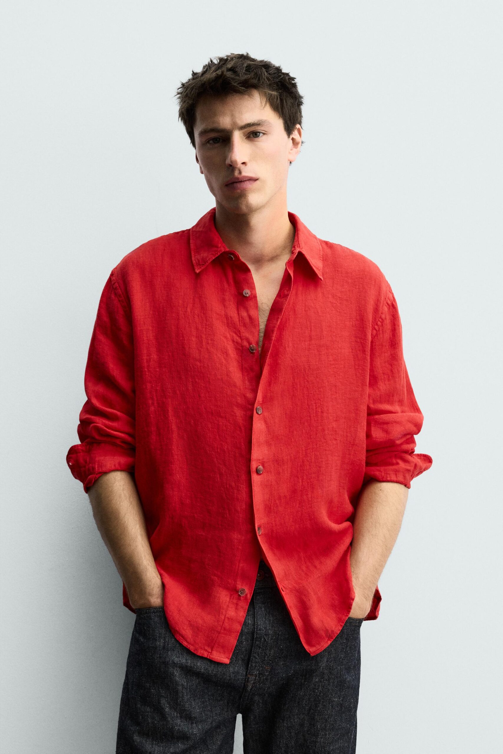 100% LINEN REGULAR FIT SHIRT - Image 2