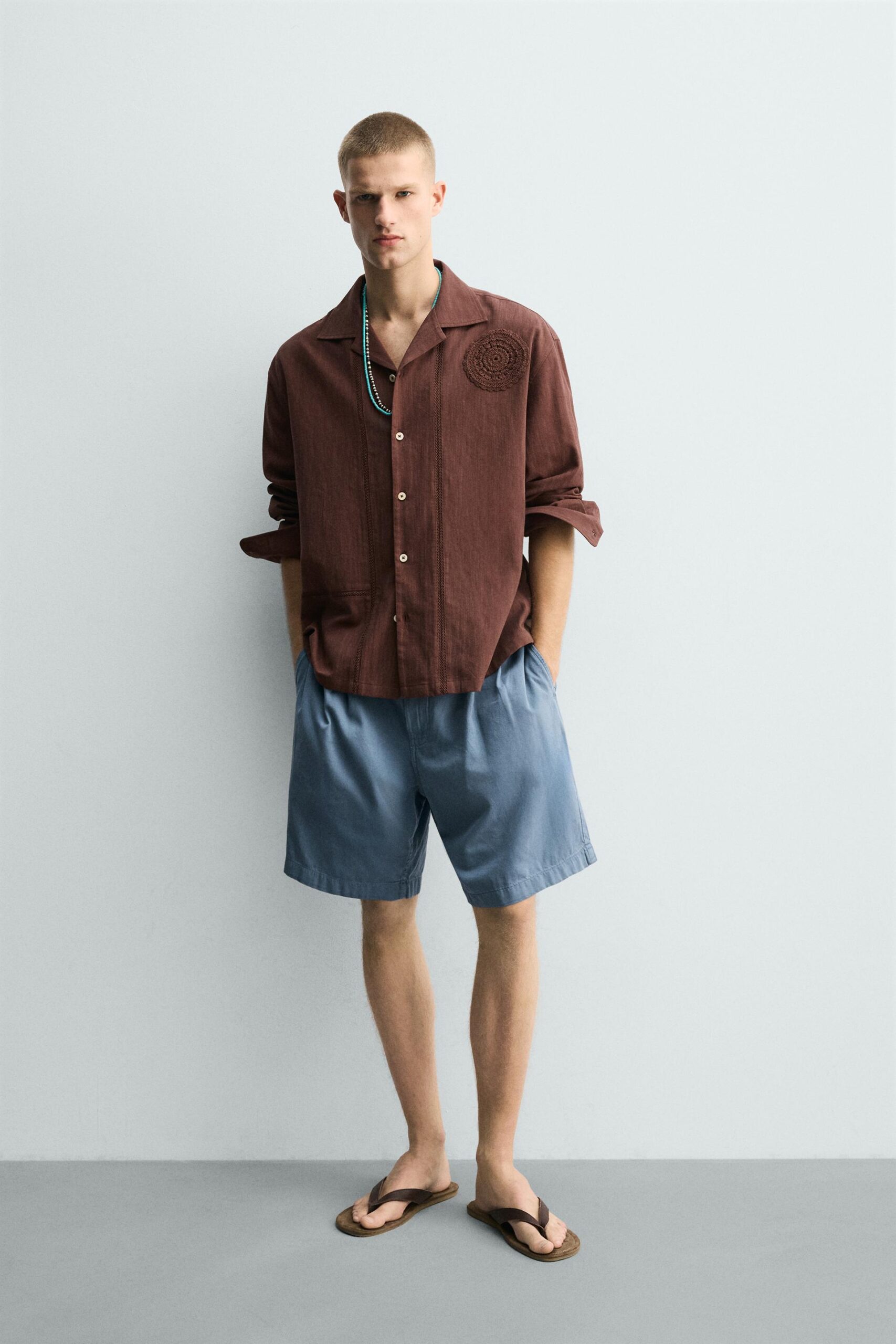 GEOMETRIC CROCHET SHIRT - Image 2
