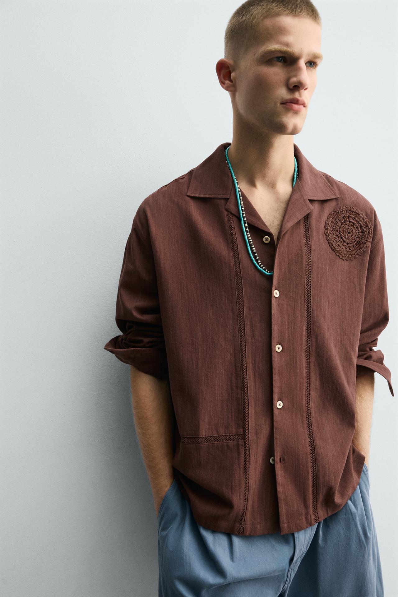 GEOMETRIC CROCHET SHIRT
