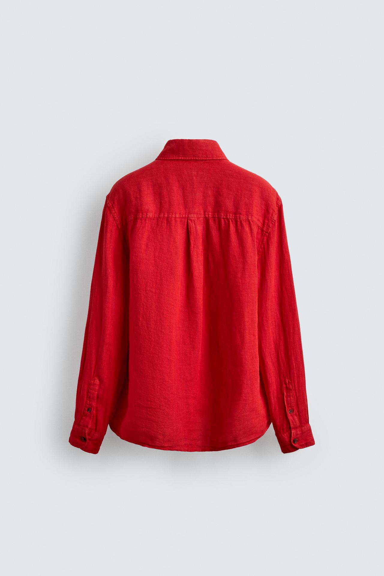 100% LINEN REGULAR FIT SHIRT - Image 6